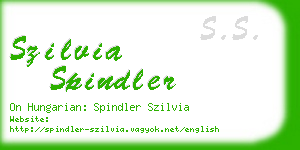 szilvia spindler business card